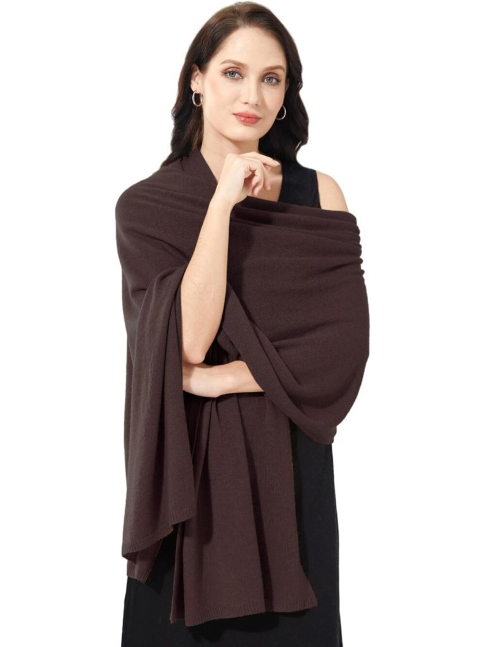 〽️Women's Cashmere Shawl Coffee Wedding Winter Shoulder Classic Wrap 87"x28"